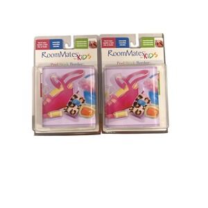 Lot Of 2 RoomMates Kids Peel & Stick Border Make up Purse Shoe Accessories Decal